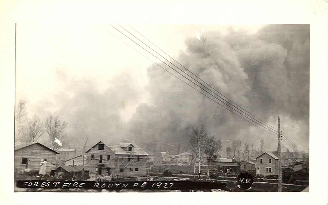 Incendie à Rouyn-Noranda en 1927